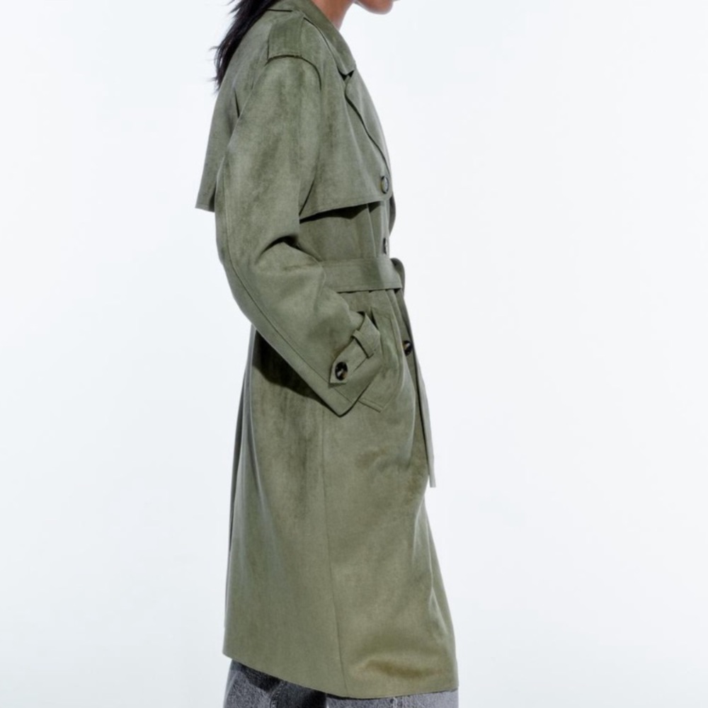 🆕 2024 ZARA FAUX SUEDE TOPCOAT - Picture 5 of 9